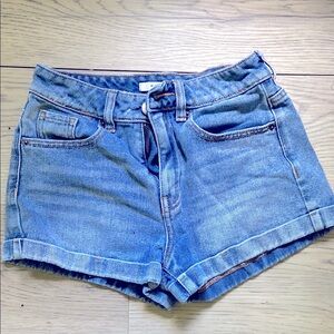 PacSun Blue Jean Shorts High-Waisted Cuffed